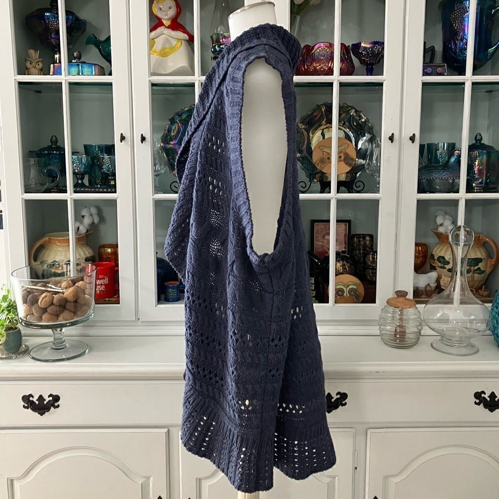 Sleeveless Cardigan Sweater Blue  Sz 2X  Sonoma - Picture 3 of 8